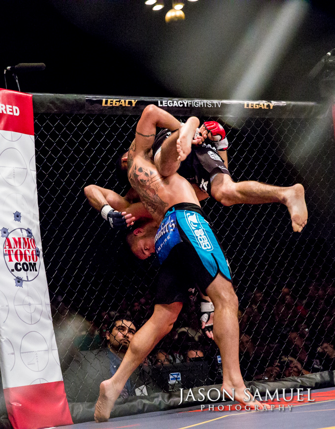 Victory celebration after title fight at Legacy FC 21