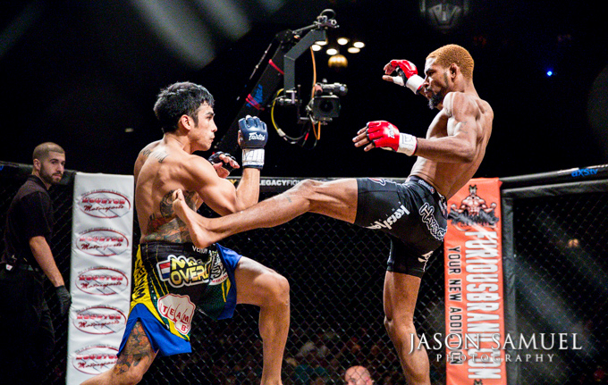 Crowd reaction during Legacy FC 21 main card fight