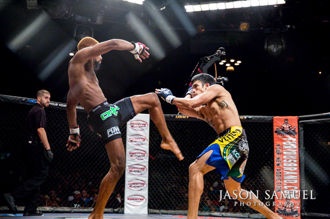 Fighter entering the cage at Legacy Fighting Championship 21